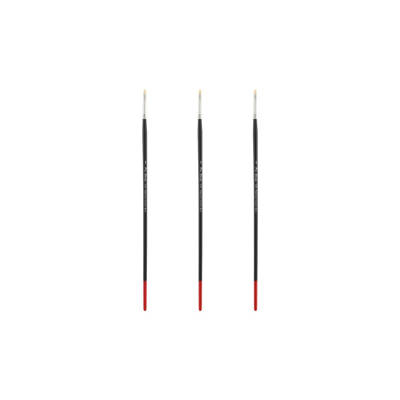 Creative Mark Powercryl Ultimate Acrylic Paint Brushes - Bright Assorted Sets of 3, Artist Paint Brushes, 3 Diameters of Synthetic Hair Filament, Fine Control of Heavy Acrylics, Water Soluble Oils, and More